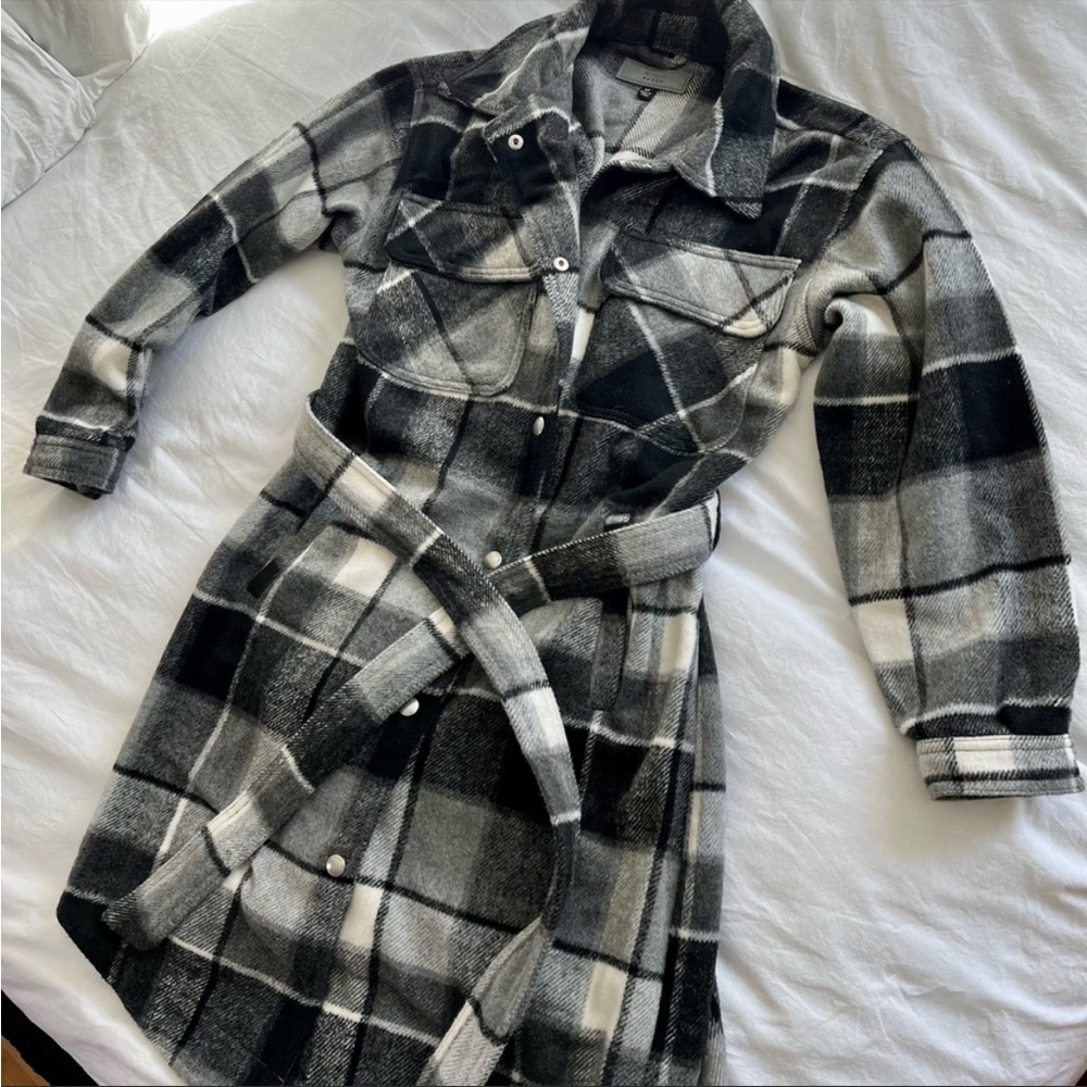 Blank NYC flannel plaid jacket button down size M
